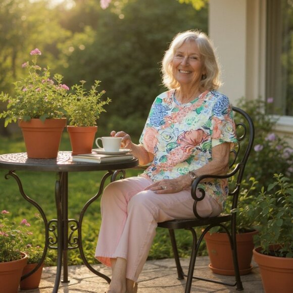 Elegant Blush Pendleton Women's Straight Leg Pants & Top - Picture 3 of 15